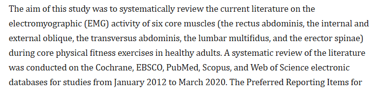 study of physical fitness