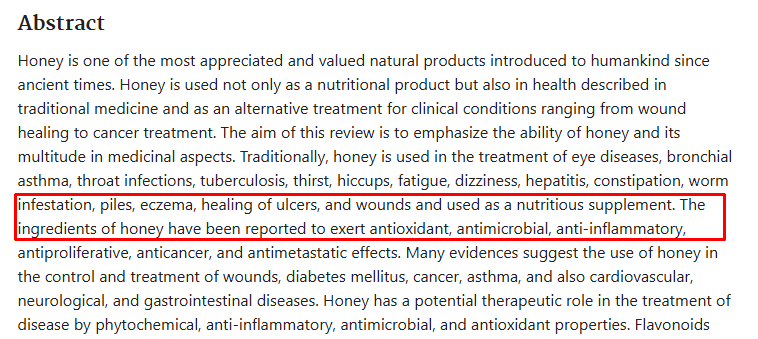 study on honey 